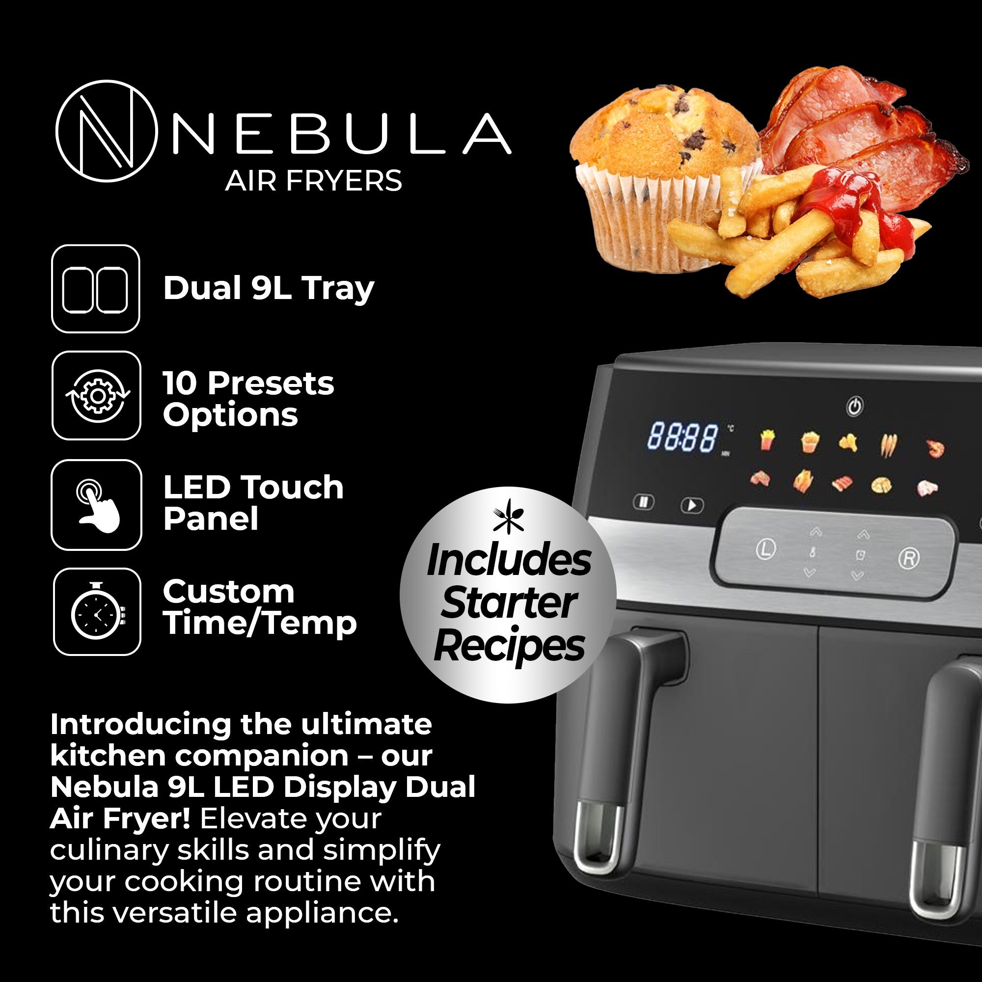 Nebula Dual Tray Air Fryer Nebula Dual Air Fryer