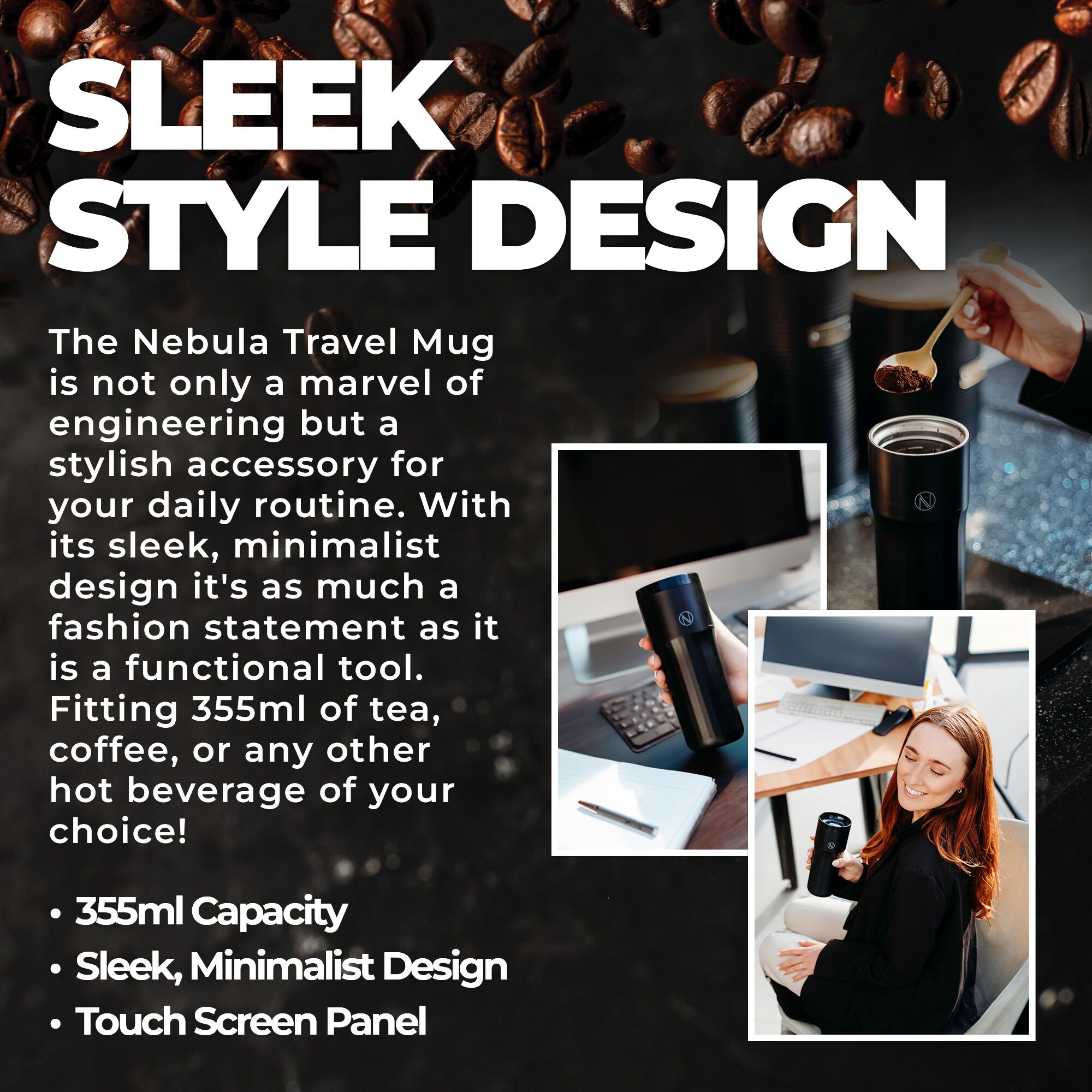 Nebula Smart Temperature Controlled Travel Mug - 355ml Nebula Temperature Controlled Travel Mug