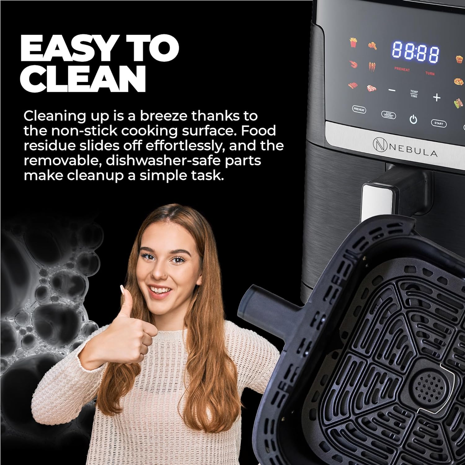 Nebula Single Tray Air Fryer Easy To Clean Air Fryer