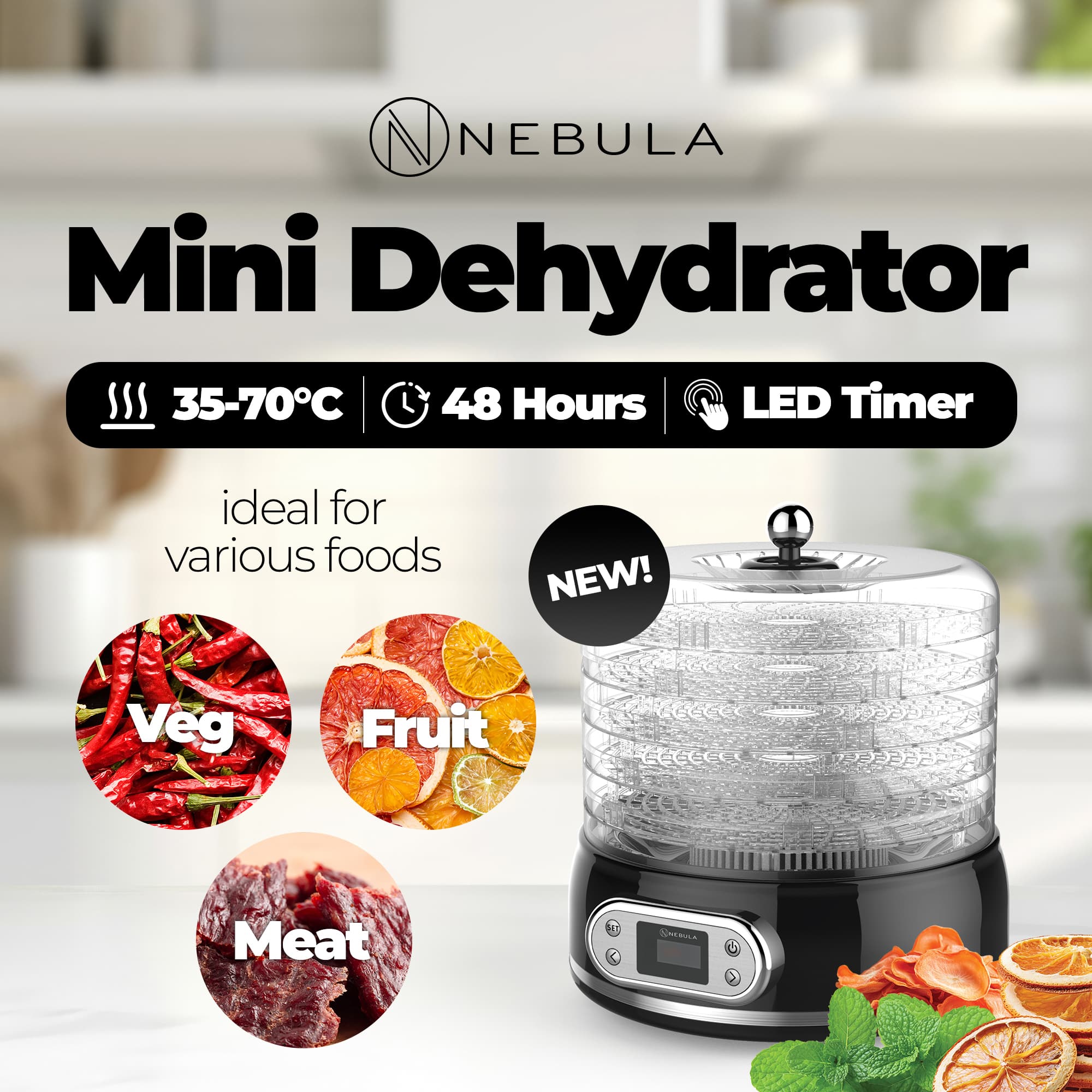 Nebula Round Dehydrator Nebula Mini Dehydrator