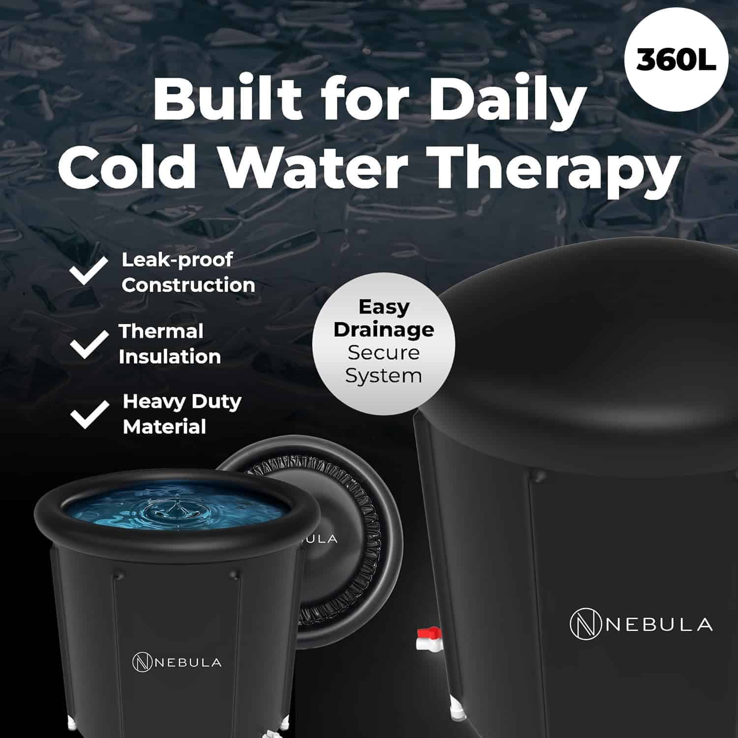 Nebula Cold Plunge Tub Nebula Cold Plunge Tub 360L
