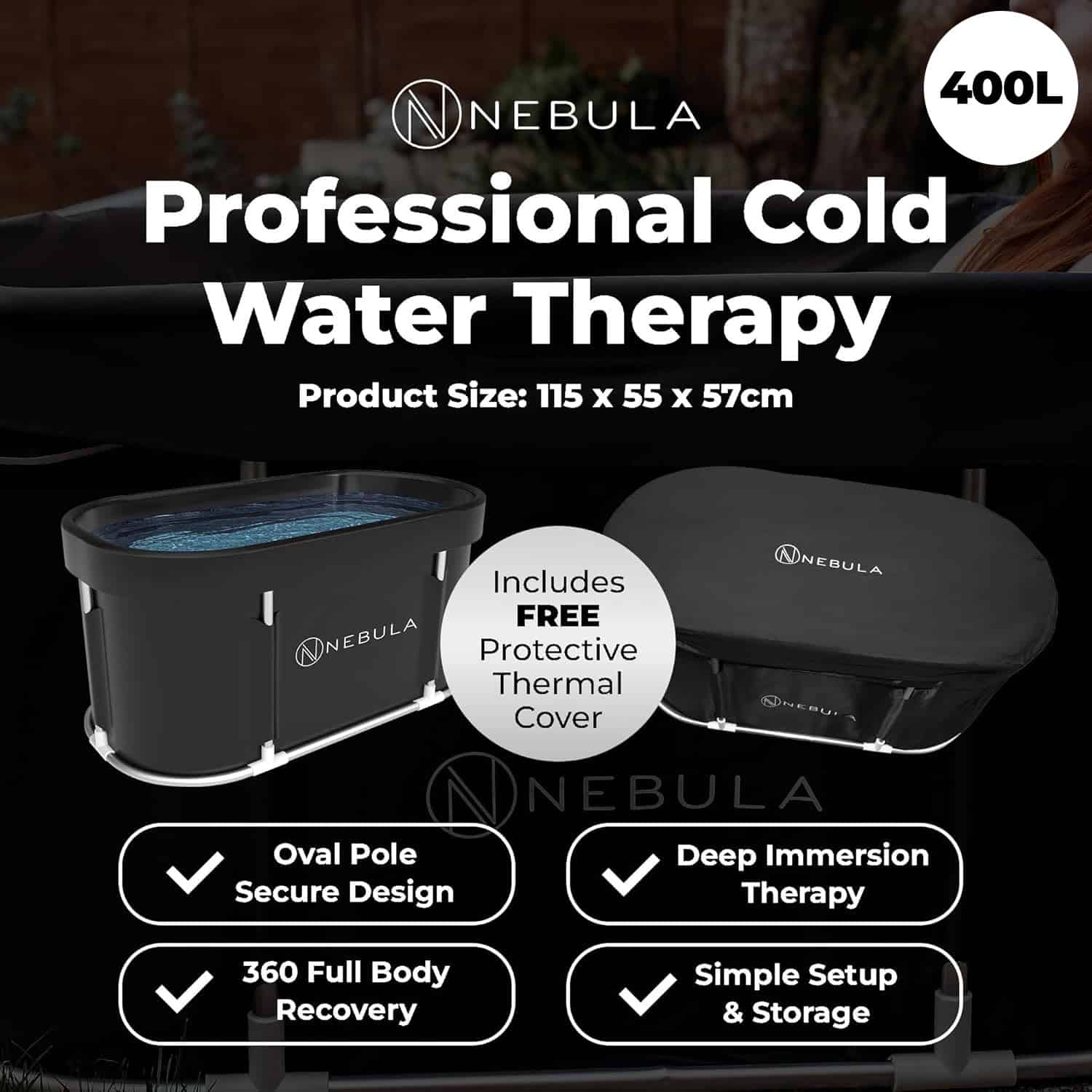 Nebula Cold Plunge Tub Nebula Cold Plunge Tub 400L