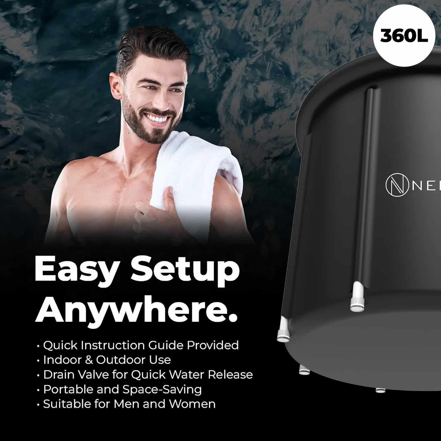 Nebula Cold Plunge Tub Nebula Cold Plunge Tub 360L