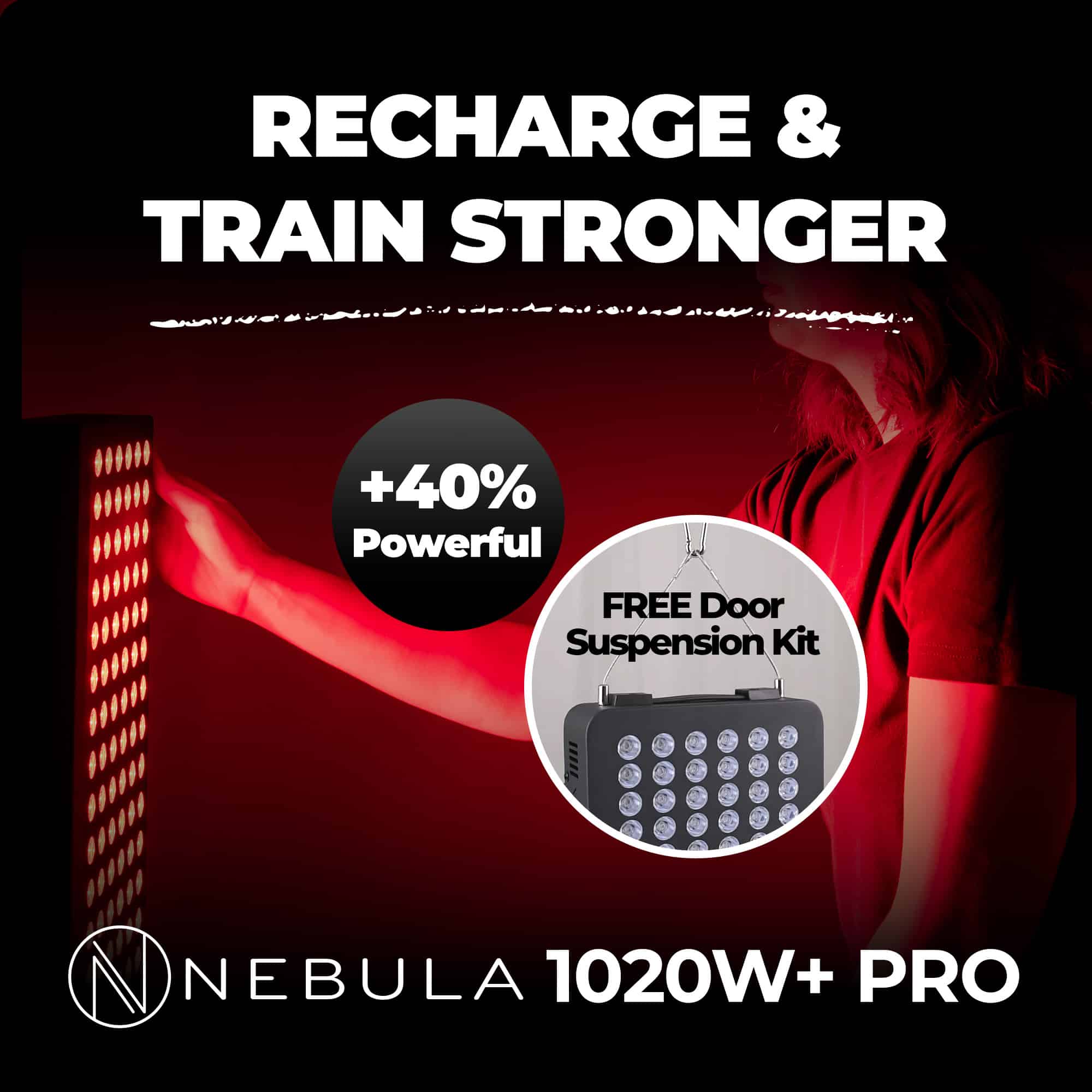 Nebula LED Red Light Therapy Device for Face & Body 660/850nm (1020W) Nebula LED Red Light Therapy Lamp 1020W Enhance Wellness