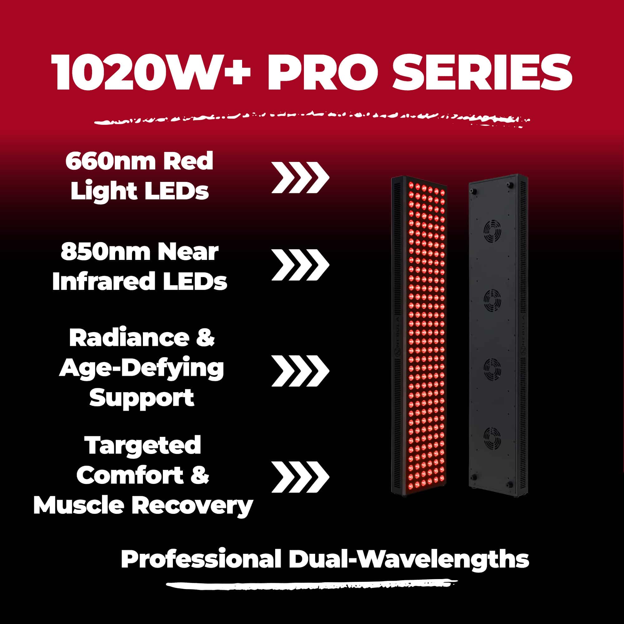 Nebula LED Red Light Therapy Device for Face & Body 660/850nm (1020W) Nebula LED Red Light Therapy Lamp 1020W Enhance Wellness