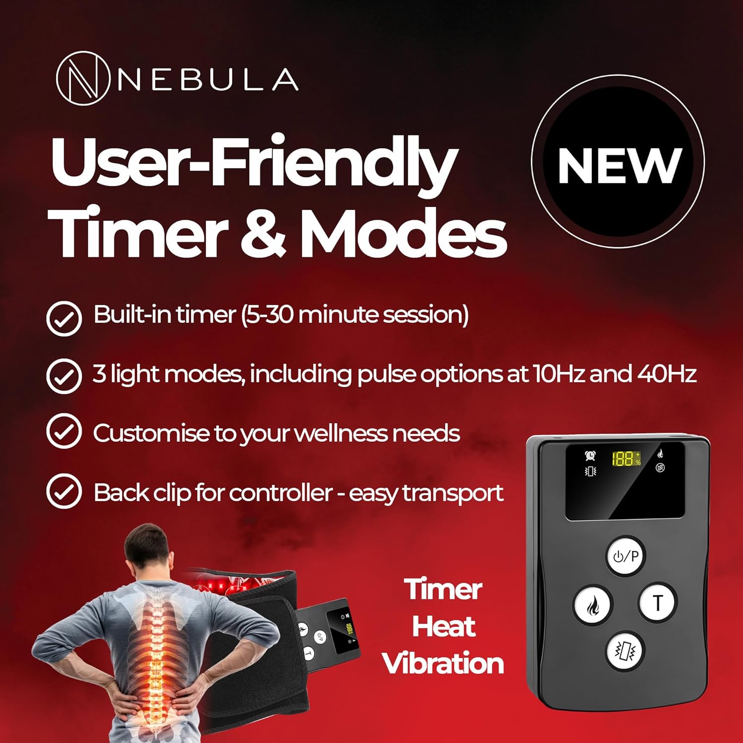 Nebula Red Light Therapy Vibration Belt Nebula Red Light Therapy Vibration Belt