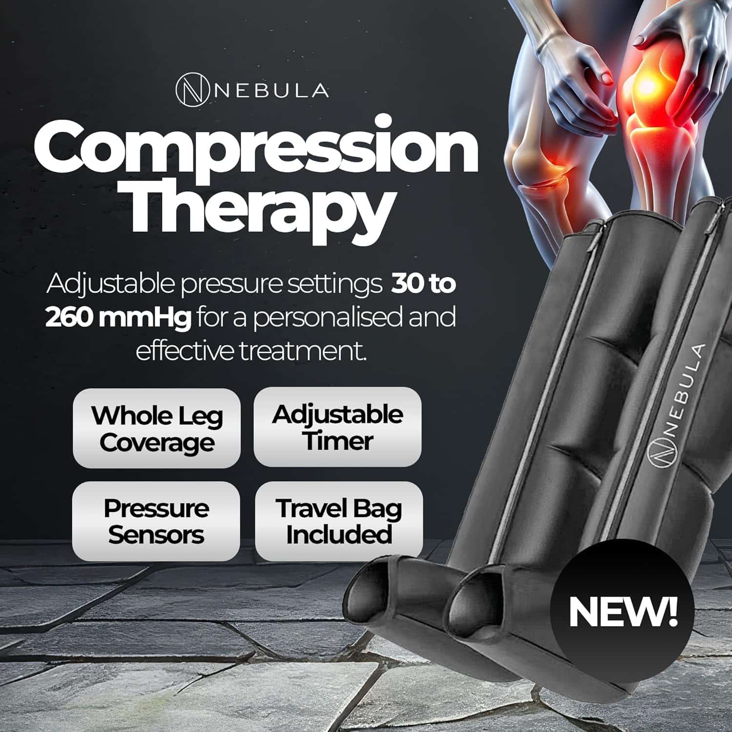 Nebula Leg Massage Compression Boots (mains power) Nebula Leg Massager Boots